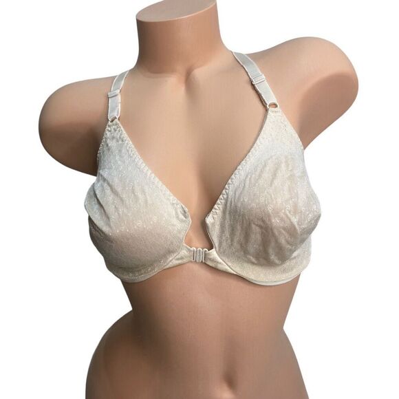 Vintage Maidenform Stretch Tee Bra 36D Tan Wireless Front Closure - Picture 1 of 8